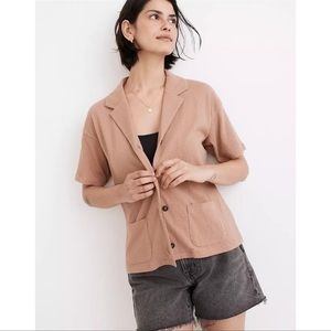 Madewell Knit Lightspun Camp Shirt Faded Earth Womens Size Large